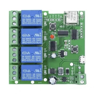 DC5-32V 4CH WiFi RF Switch Module Intelligent Timing Switch Remote Control - Görsu Elektronik