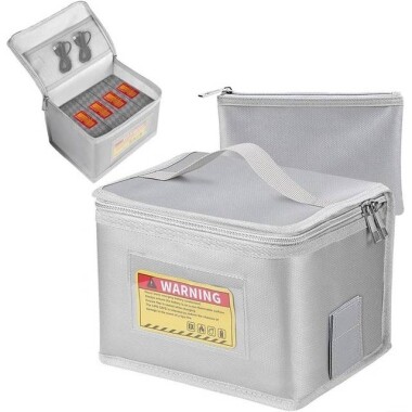 Lithium Battery Explosion-Proof Bag/Protection Bag Size: 100x75x115mm - Görsu Elektronik