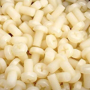 M2-5x6 White Plastic Nylon Pan Head Phillips Screw - Görsu Elektronik