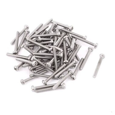 M2x15 304 Stainless Steel Cross Recessed Pan Head Screws Phillips Screws - Görsu Elektronik