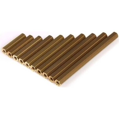 M3 11mm Female-Female Spacer (Standoff) Hexagon Copper Stud - Görsu Elektronik