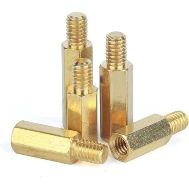 M3 14mm Female-Male Spacer (Standoff) Hexagon Copper Stud-M3 14mmFemale + 6mm Male - Görsu Elektronik