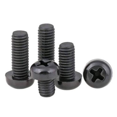M3x10 Black Plastic Nylon Pan Head Phillips Screw - Görsu Elektronik