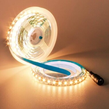 Non-Waterproof FC0B Ra09 3000K Warm White 12V SMD LED Strip 416 LED/Meter Flexible 5M/Roll 8mm Wide - Görsu Elektronik