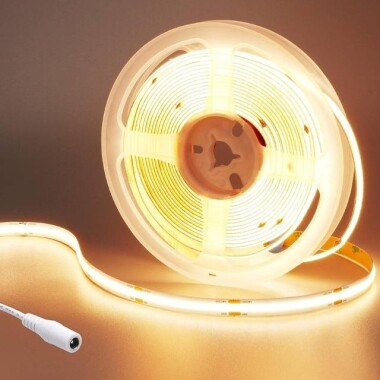 Non-Waterproof FC0B Ra09 3000K Warm White 24V SMD LED Strip 528 LED/Meter Flexible 5M/Roll 8mm Wide - Görsu Elektronik