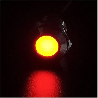 Red 12V AD22C-8 LED Metal Indicator Light - Görsu Elektronik