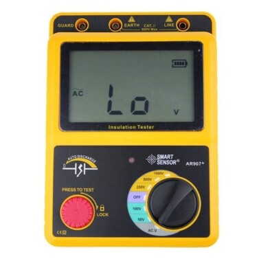 SMART AR907+ 50V-1000V Digital Insulation Resistance Tester Meter Voltage Meter Without Battery - Görsu Elektronik