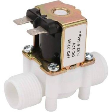 12V DC N/O G1/2 Erkek Konu Plastik Elektrikli Solenoid Valf Su Hava Giriş Akış Anahtarı 0-02-0-8Mpa - Görsu Elektronik