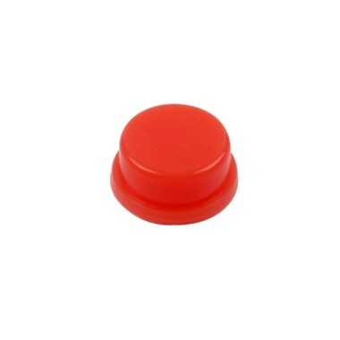 12x12x7.3mm Kare Anahtar için Yuvarlak Kapak Kırmızı - Görsu Elektronik
