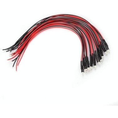 220V 3mm Turuncu LED 20cm Kablolu - Görsu Elektronik