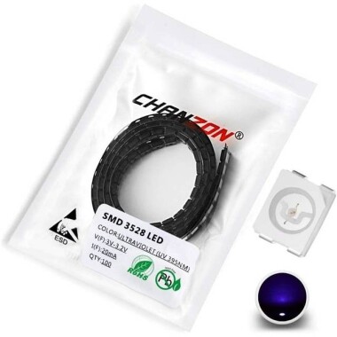 3528 (1210) 395-400nm Mor SMD LED - Görsu Elektronik