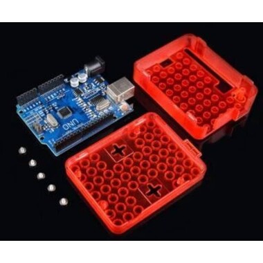 Arduino Uno R3 Kabartmalı Kırmızı Koruyucu Kutu - Görsu Elektronik