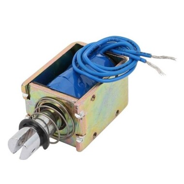 JF-1040B 24V DC 25N 10mm İtme-Çekme Geçirgen Elektromıknatıs Kilit - Görsu Elektronik