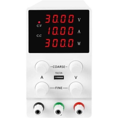 Siyah SPS3010 30V 10A Dikey Dijital Ekranlı DC Ayarlı Güç Kaynağı 220V EU Fişli - Görsu Elektronik