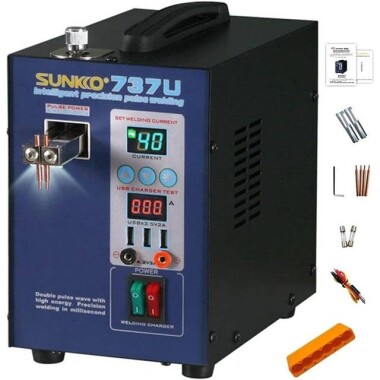 SUNKKO 737U 18650 Lityum Pilli Nokta Kaynak Makinesi AU Fişli 220V - Görsu Elektronik