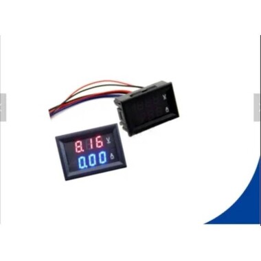 0.28 inç 100V 100A Çift Led Voltmetre Ampermetre Mavi+Kırmızı - Görsu Elektronik