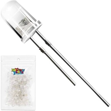 3V 20mA 257 Beyaz Dikdörtgen Led 18mm Bacak Uzunluğu - Görsu Elektronik