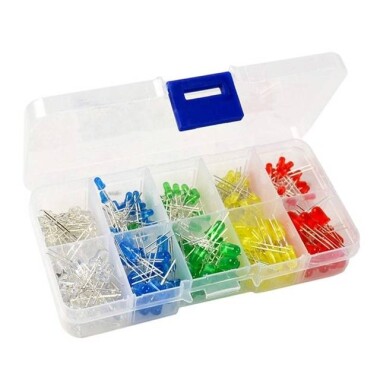 3V 20mA 3mm Şeffaf Mor Led 28mm Bacak Uzunluğu - Görsu Elektronik