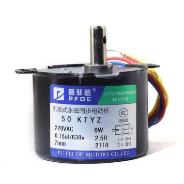 AC 110V 6W 10RPM 50KTYZ Senkron Motor Kalıcı Mıknatıslı - Görsu Elektronik