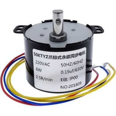 AC 220V 6W 60RPM 50KTYZ Senkron Motor Kalıcı Mıknatıslı - Görsu Elektronik