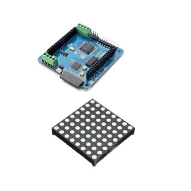 LED Rgb Dot Matrix Sürücü Kartı ve 5mm 8x8 Rgb LED - Görsu Elektronik
