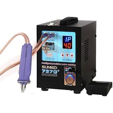 SUNKKO 737G Çift Darbeli Çift Ekran Pilli Nokta Kaynak Makinesi US Fişli 110V - Görsu Elektronik