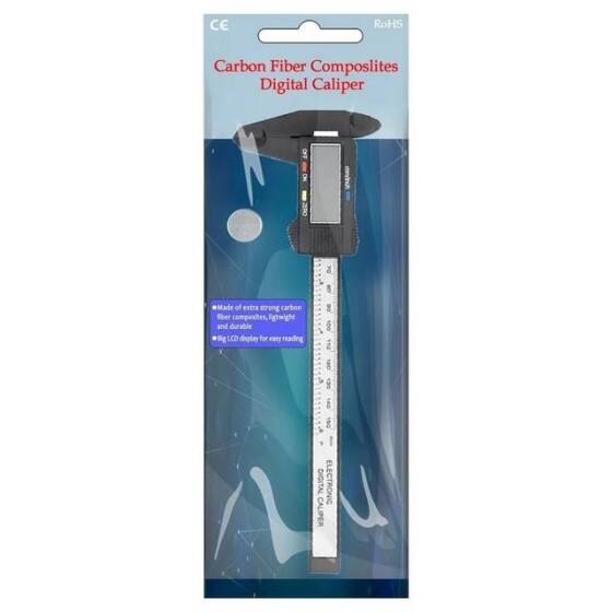 0-150mm Plastik Dijital Ekran Sürmeli Kaliper - Blister Ambalaj Pilli - 1
