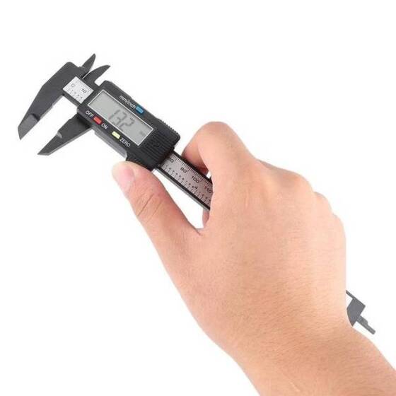 0-150mm Plastik Dijital Ekran Sürmeli Kaliper - Blister Ambalaj Pilli - 3