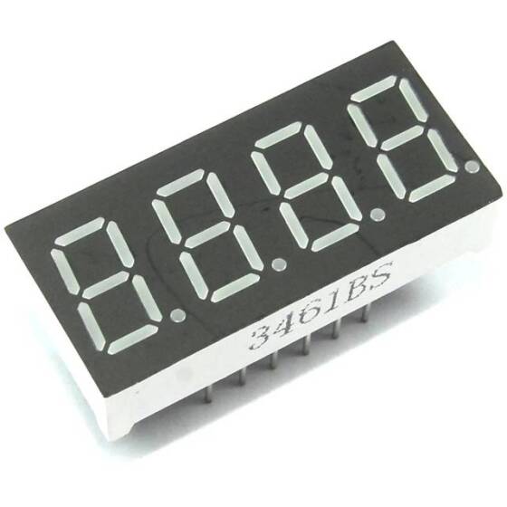 0.36 İnç Kırmızı 4 Haneli 7 Segment Led Gösterge CA - 1