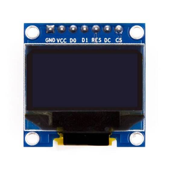 0.96 inç SPI OLED LCD Modül + CS Pin 7 Pin Beyaz SSD1306 Çip (GND VCC) - 8