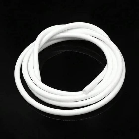 1 Metre Beyaz Esnek Kauçuk Şeffaf Hortum - Slikon Tüp ID 5mm X 8mm OD - 2