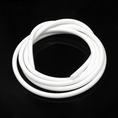 1 Metre Beyaz Esnek Kauçuk Şeffaf Hortum - Slikon Tüp ID 6mm X 9mm OD - 1