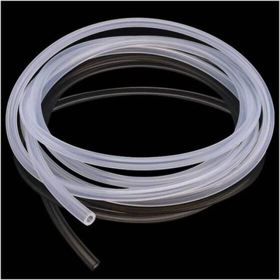 1 metre Esnek Kauçuk Şeffaf Hortum - Silikon Tüp ID 5mm X 9mm OD - 1