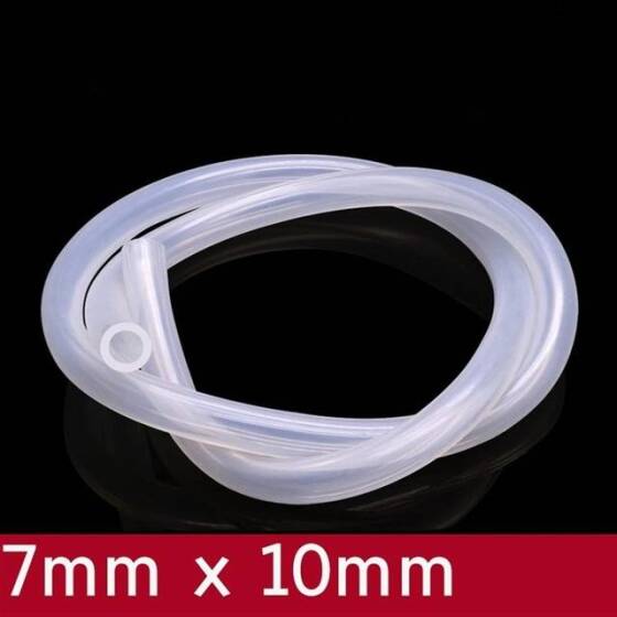 1 metre Esnek Kauçuk Şeffaf Hortum - Silikon Tüp ID 7mm X 10mm OD - 2