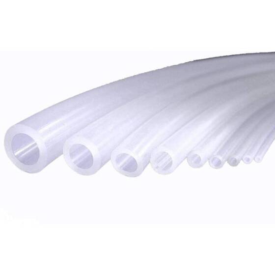 1 Metre Gri Esnek Kauçuk Şeffaf Hortum - Slikon Tüp ID 6mm X 8mm OD - 1