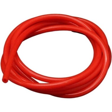 1 Metre Kırmızı Esnek Kauçuk Şeffaf Hortum - Slikon Tüp ID 1mm X 3mm OD - 1