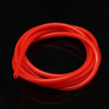 1 Metre Kırmızı Esnek Kauçuk Şeffaf Hortum - Slikon Tüp ID 2mm X 4mm OD - 1