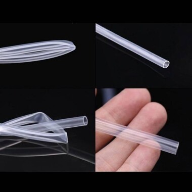 1 Metre Mor Esnek Kauçuk Şeffaf Hortum - Slikon Tüp ID 4mm X 6mm OD - 2