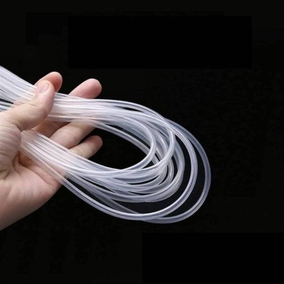 1 Metre Sarı Esnek Kauçuk Şeffaf Hortum - Slikon Tüp ID 4mm X 6mmOD - 3