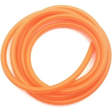 1 Metre Turuncu Esnek Kauçuk Şeffaf Hortum - Slikon Tüp ID 4mm X 7mm OD - 1