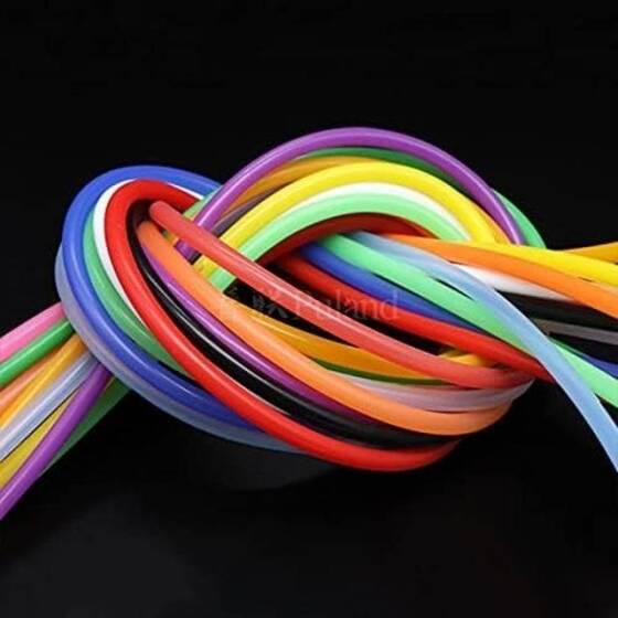 1 Metre Yeşil Esnek Kauçuk Şeffaf Hortum - Slikon Tüp ID 1mm X 3mm OD - 3