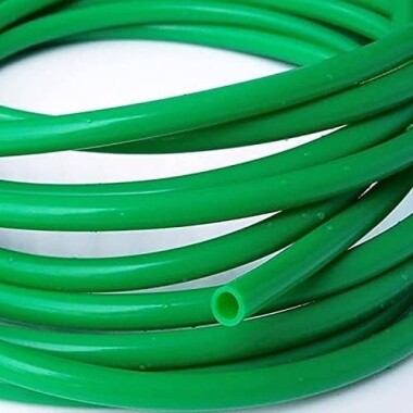 1 Metre Yeşil Esnek Kauçuk Şeffaf Hortum - Slikon Tüp ID 4mm X 7mm OD - 1