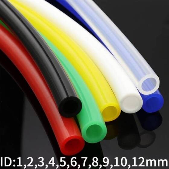 1 Metre Yeşil Esnek Kauçuk Şeffaf Hortum - Slikon Tüp ID 5mm X 8mm OD - 2