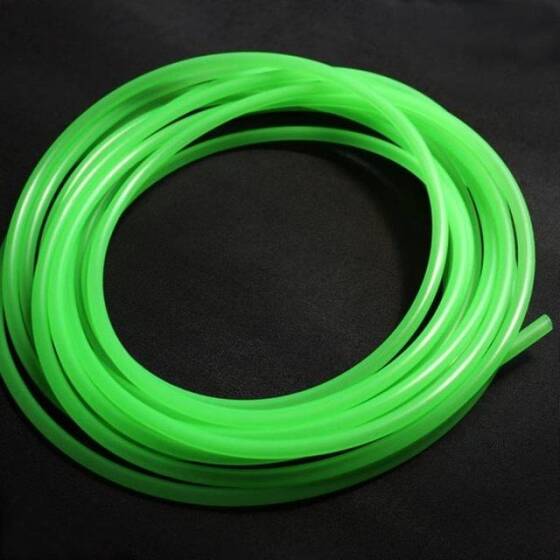 1 Metre Yeşil Esnek Kauçuk Şeffaf Hortum - Slikon Tüp ID 6mm X 8mm OD - 1