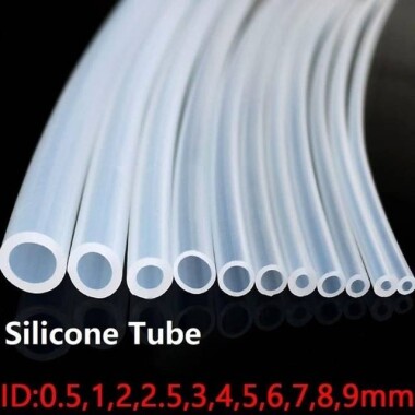 10 Metre Esnek Kauçuk Şeffaf Hortum - Silikon Tüp ID 2mm X 4mm OD - 4