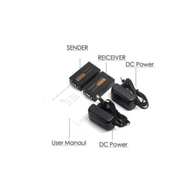 100m VGA Extender - VGA RJ45 Cat5E/6 Üzerinden Sinyal Uzatıcı - 4