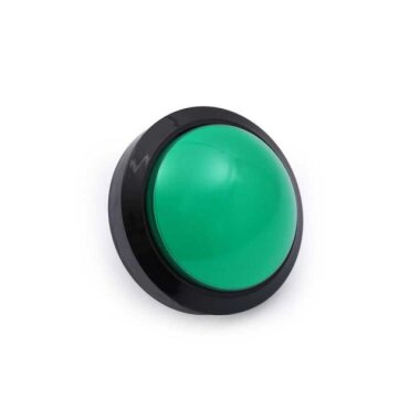 100mm 12V Işıklı Oyun Makinesi Butonu - Yeşil - 1