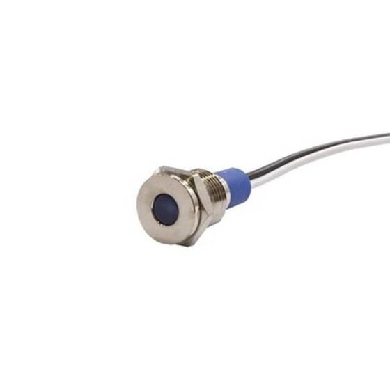 10mm 24v Mavi Led Metal Kablolu Sinyal Lambası IP67 GQ10T-B - 1