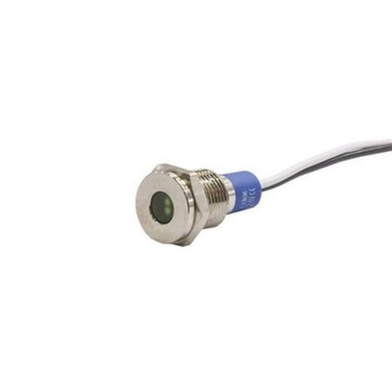 10mm 24v Yeşil Led Metal Kablolu Sinyal Lambası IP67 GQ10T-G - 1