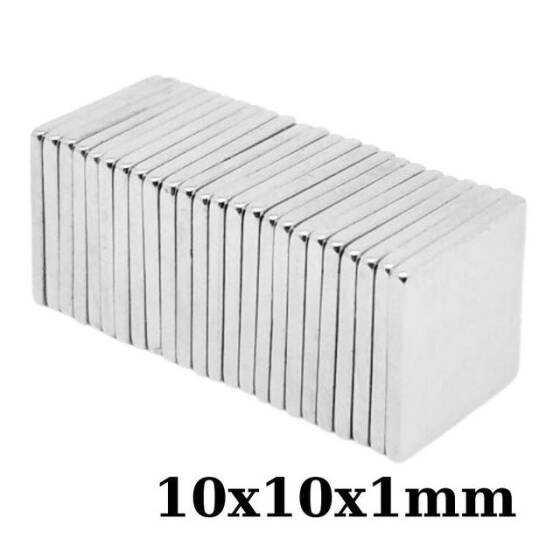 10x10x1mm Neodyum Güçlü Mıknatıs - Neodim Magnet - 1
